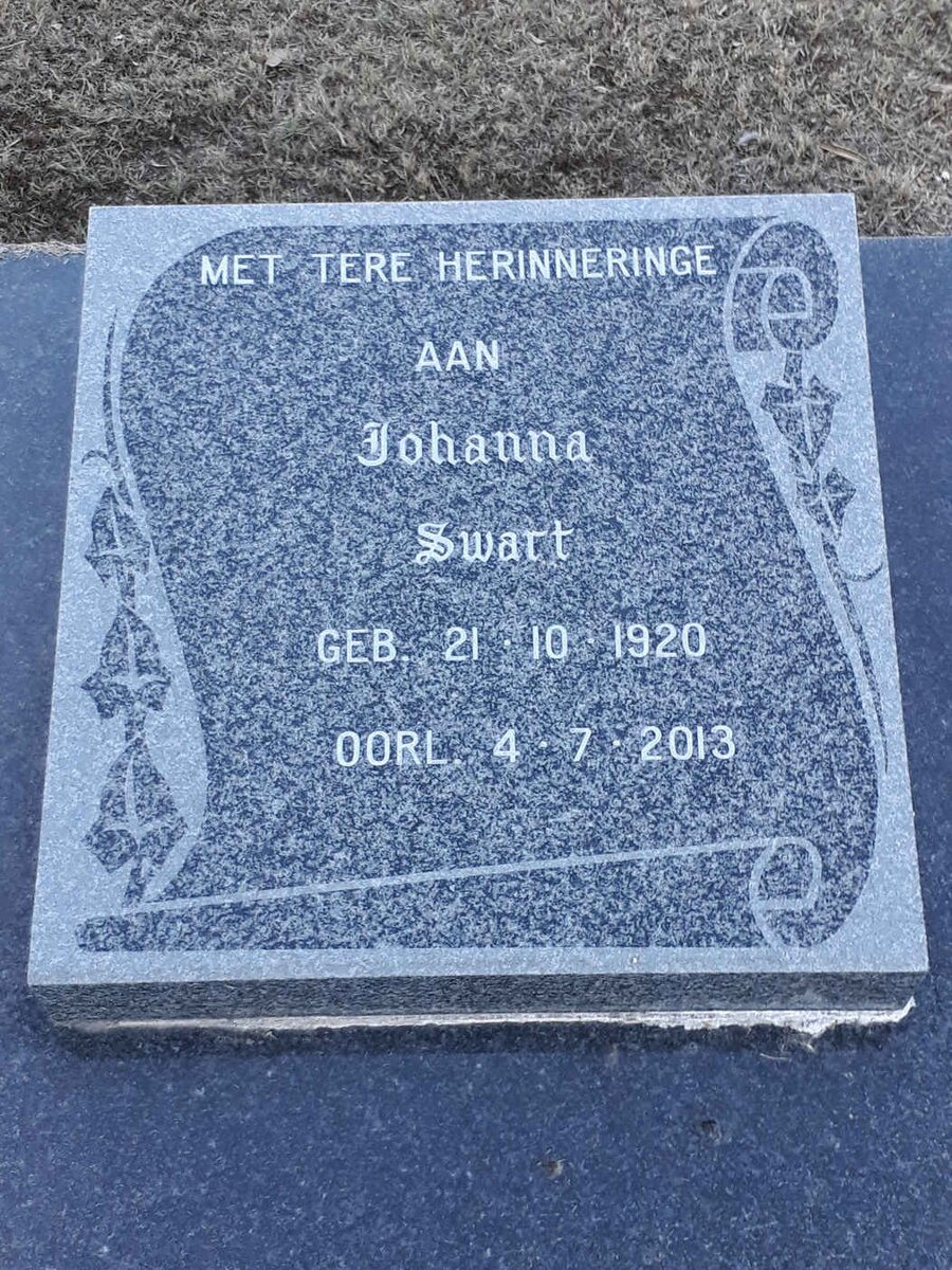 SWART Johanna 1920-2013