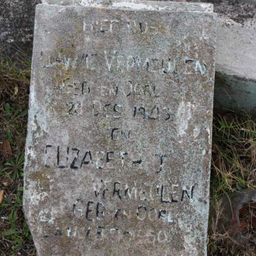 VERMEULEN Dawie 1943-1943 &amp; Elizabeth J. 1950-1950