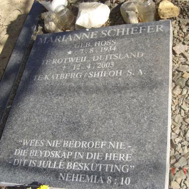 SCHIEFER Marianne nee HOSS 1934-2003