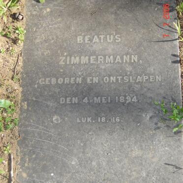 ZIMMERMANN Beatus 1894-1894