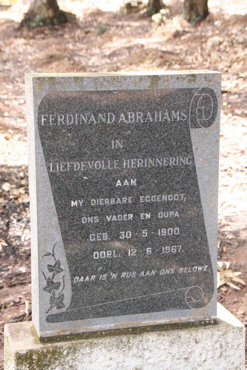 ABRAHAMS Ferdinand 1900-1967