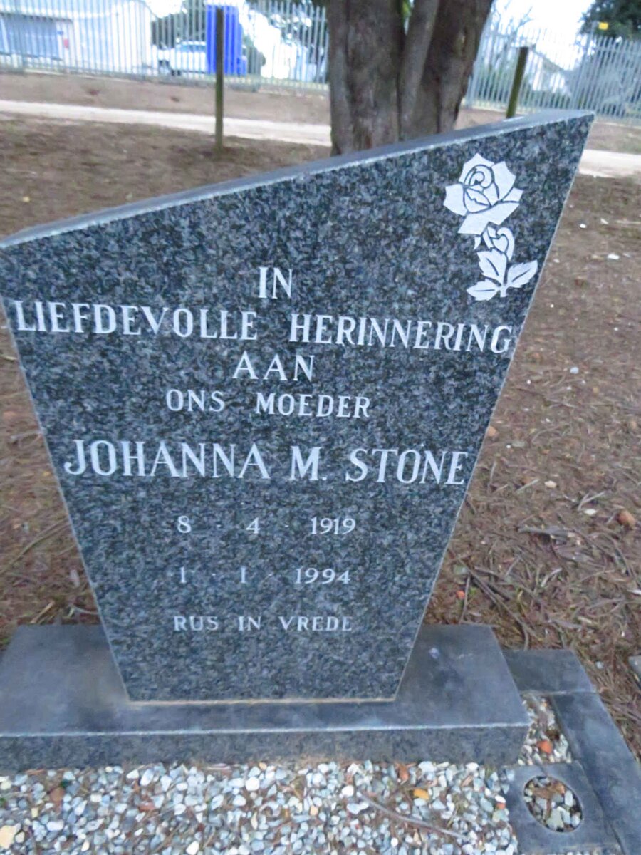 STONE Johanna M. 1919-1994