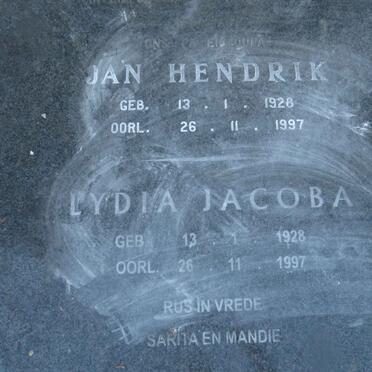 HUMAN Jan Hendrik 1928-1997 &amp; Lydia Jacoba 1928-1997 _2