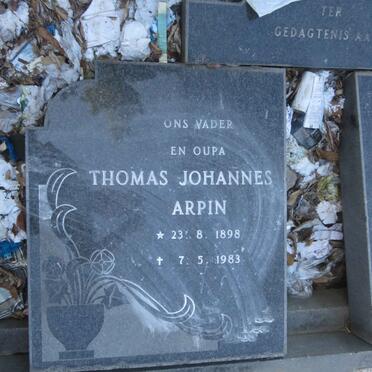 ARPIN Thomas Johannes 1898-1983 &amp; Aletta 1901-1976 _1