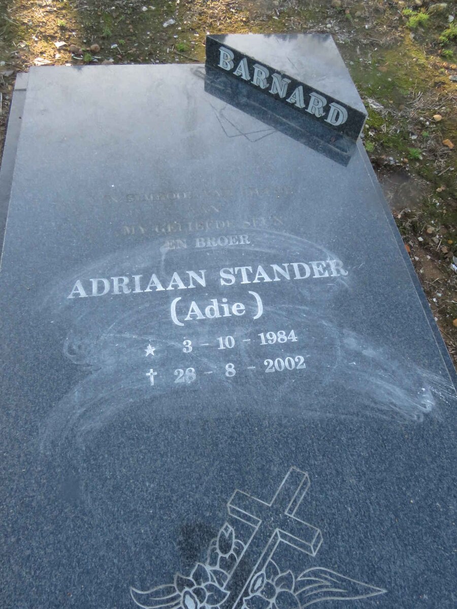 BARNARD Adriaan Stander 1984-2002