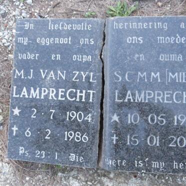 LAMPRECHT M.J. Van Zyl 1904-1986 & S.C.M.M. 1906-2000