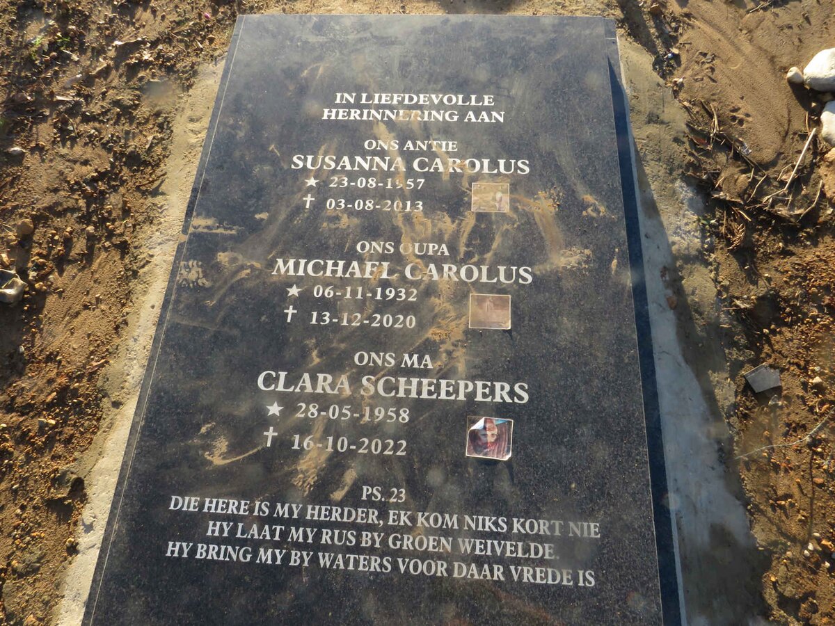 CAROLUS Michael 1932-2020 :: CAROLUS Susanna 1957-2013 :: SCHEEPERS Clara 1958-2022
