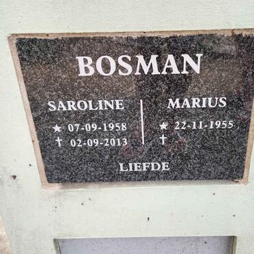 BOSMAN Marius 1955- & Saroline 1958-2013