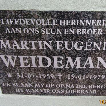 WEIDEMAN Martin Eugene 1959-1979