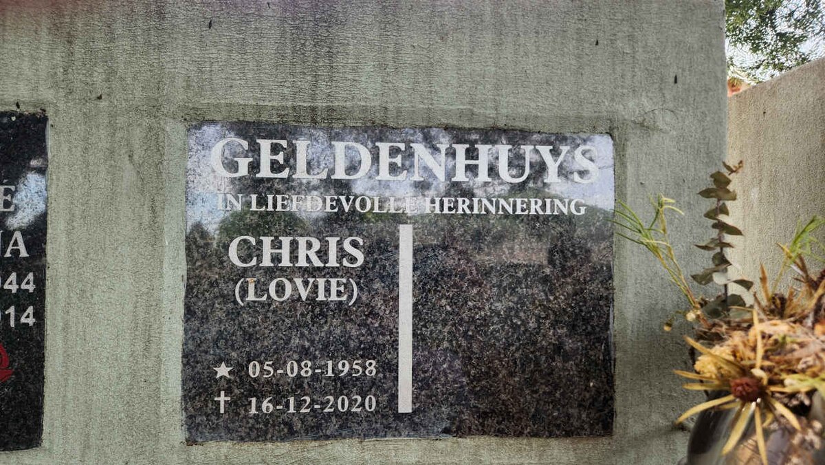 GELDENHUYS Chris 1958-2020