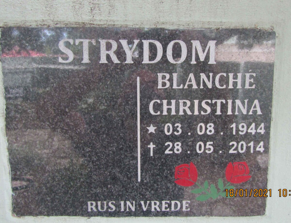 STRYDOM Blance Christina 1944-2014