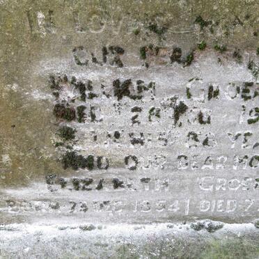 GROENEWALD William -1923 &amp; Elizabeth 1854-1945 