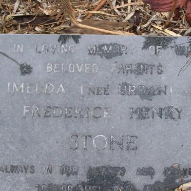 STONE Frederick Henry &amp; Imelda URBAN