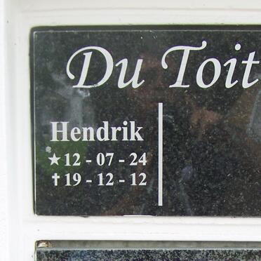 TOIT Hendrik, du 1924-2012