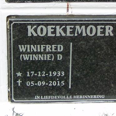 KOEKEMOER Winifred D. 1933-2015