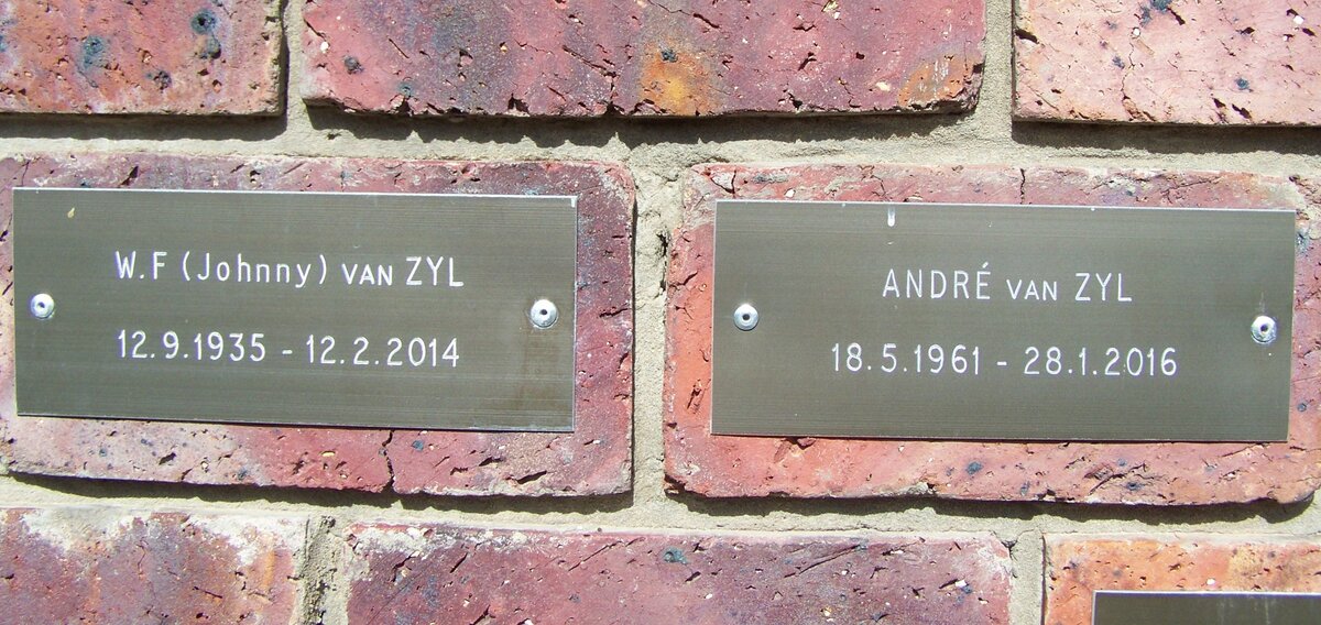 ZYL W.F., van 1935-2014 :: ZYL André, van 1961-2016
