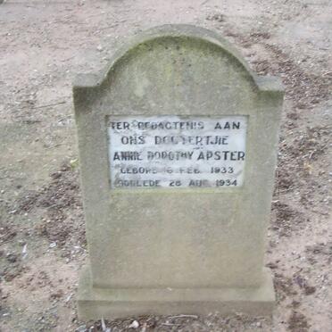 APSTER Annie Dorothy 1933-1934