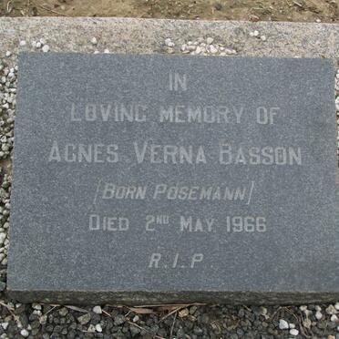 BASSON Agnes Verna nee POSEMANN -1966