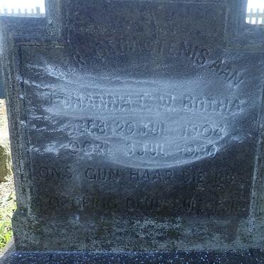 BOTHA Johanna C.W. 190?-1930