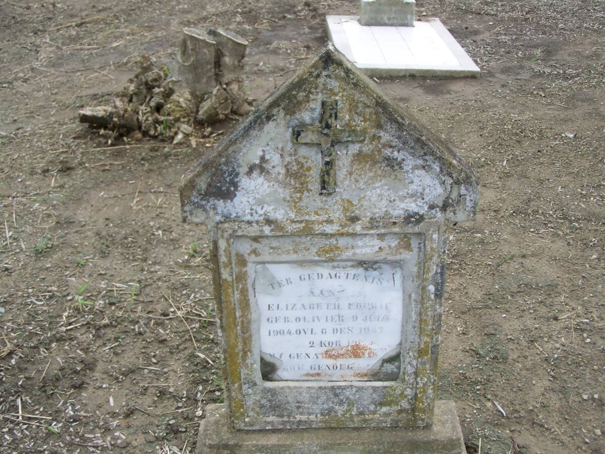 FOURIE Elizabeth nee OLIVIER 1904-1937