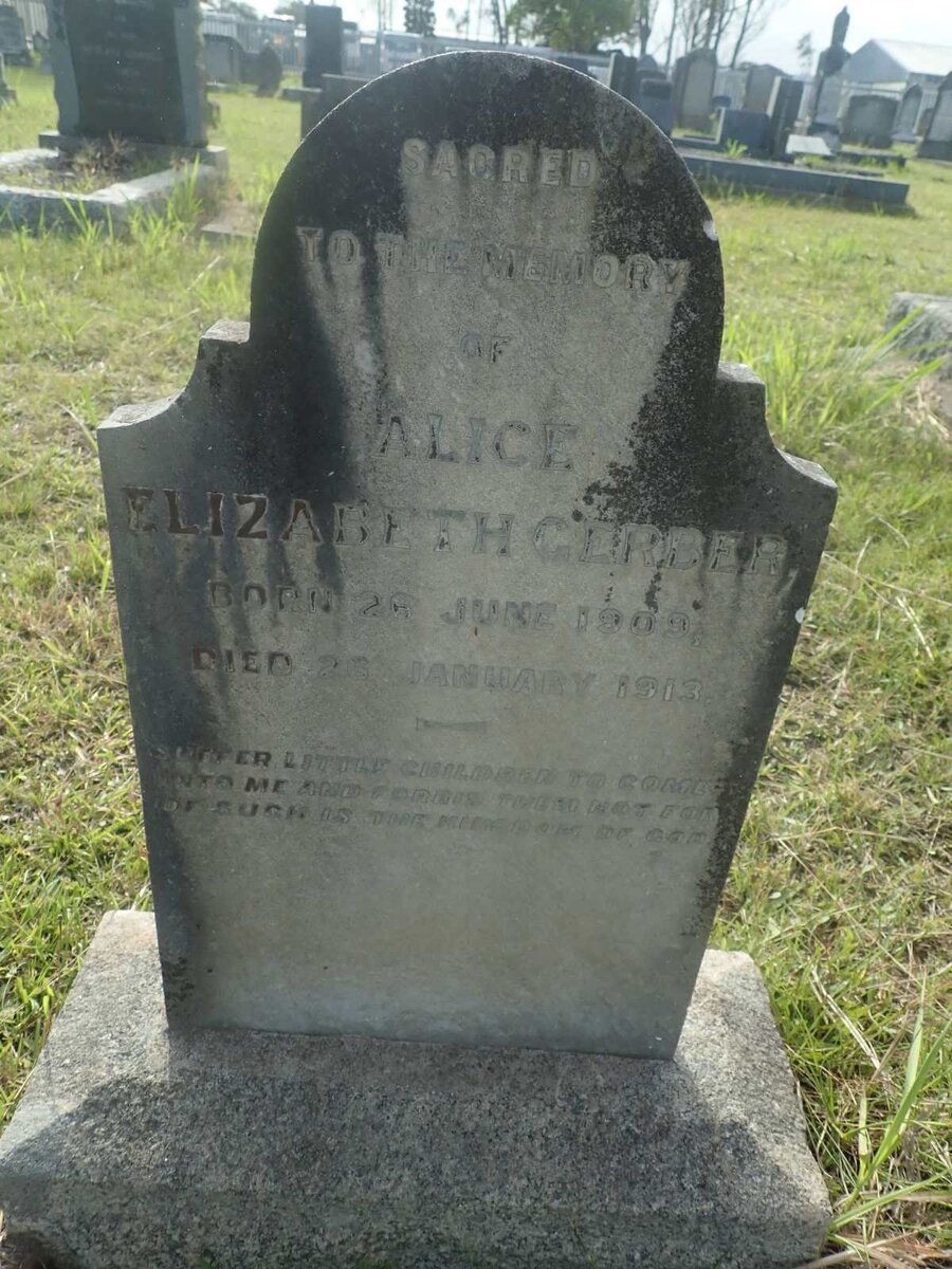 GERBER Alice Elizabeth 1909-1913