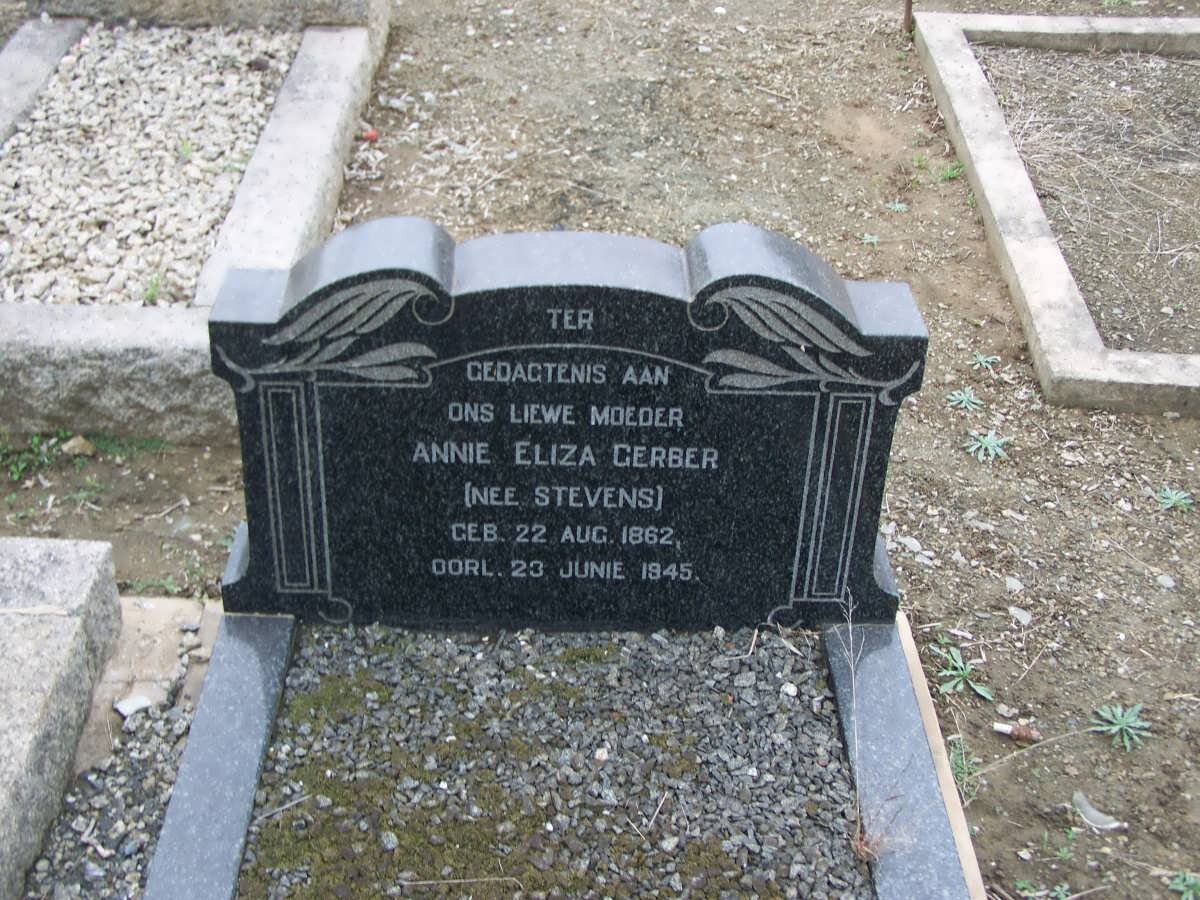 GERBER Annie Eliza nee STEVENS 1862-1945
