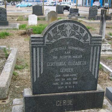 GERBER Gertruida Elizabeth nee TERBLANCHE 1881-1956