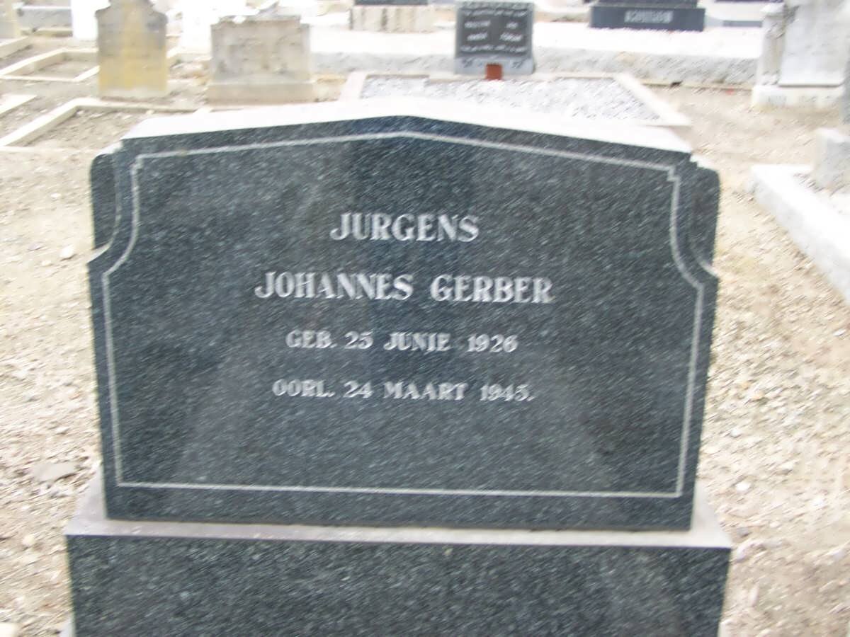 GERBER Jurgens Johannes 1926-1945