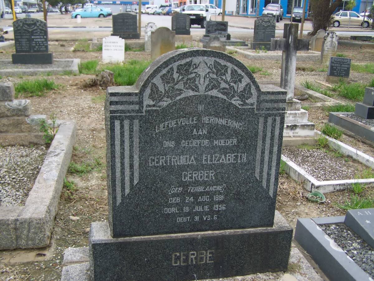 GERBER Gertruida Elizabeth nee TERBLANCHE 1881-1956