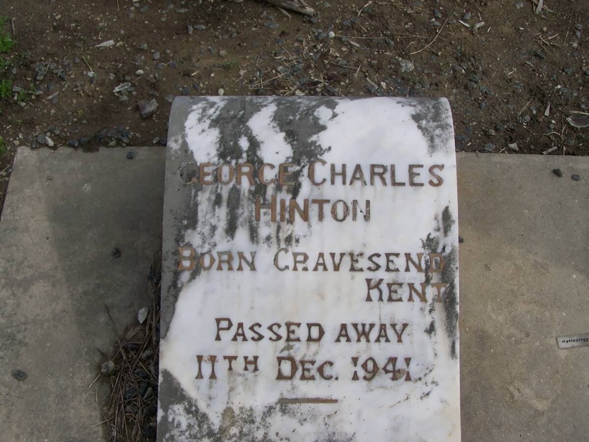 HINTON George Charles -1941