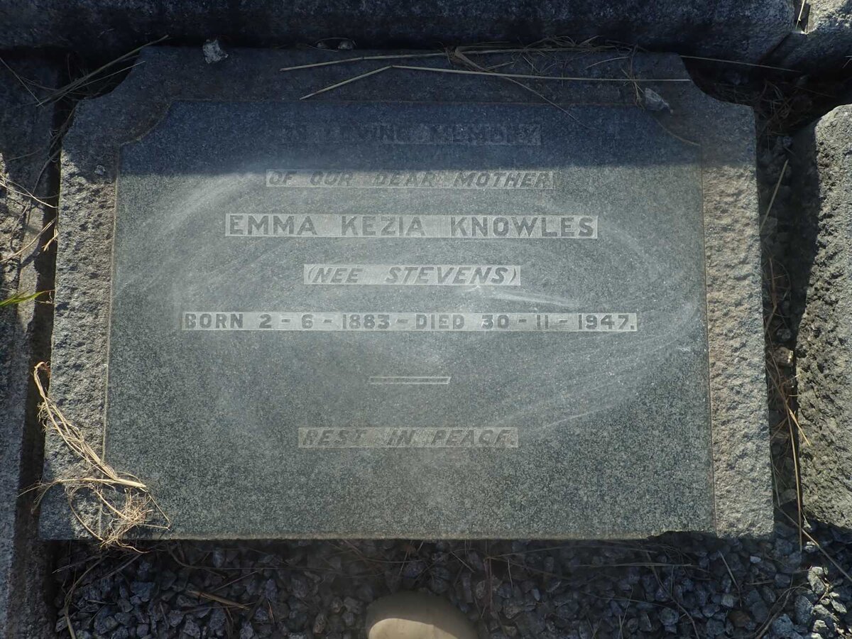 KNOWLES Emma Kezia nee STEVENS 1882-1947