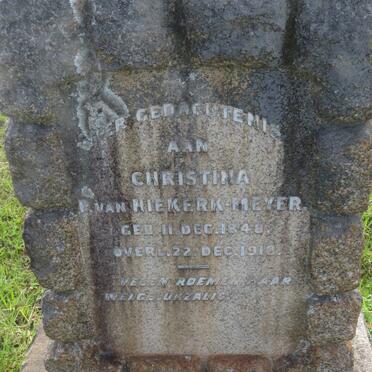 MEYER Christina Petronella formerly BASSON nee VAN NIEKERK 1848-1918