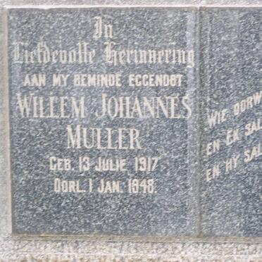 MULLER Willem Johannes 1917-1948