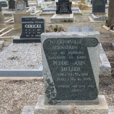 MULLER Peddie John 1915-1952