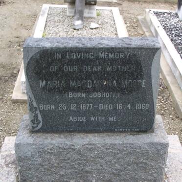 MOORE Maria Magdalena nee BOSHOFF 1877-1960