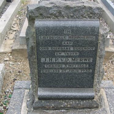 MERWE J.H.P., van der 1868-1932