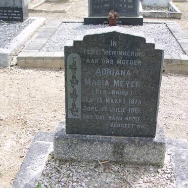 MEYER Adriana Maria nee BRINK 1875-1961