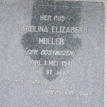 MULLER Carolina Elizabeth nee OOSTHUIZEN -1941
