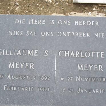 MEYER Gilliaume S. 1892-1969 &amp; Charlotte F.J. 1897-1983