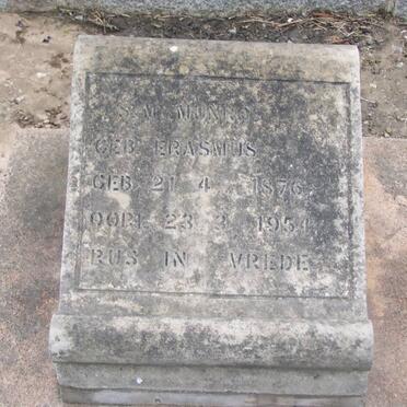 MUNRO S.M. nee ERASMUS 1876-1954