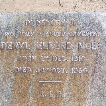 NOE? Beryl Elford 1918-1936