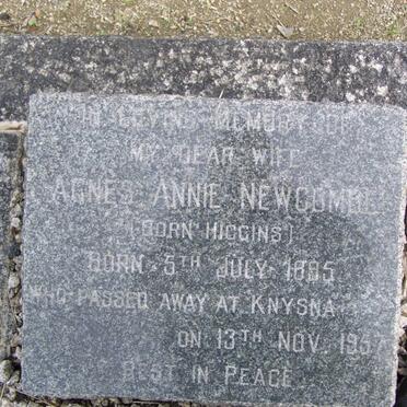 NEWCOMBE Agnes Annie nee HIGGINS 1895-1957