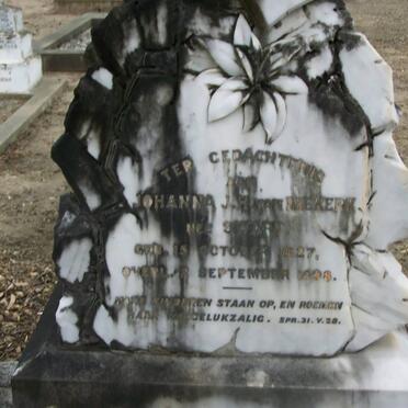 NIEKERK Johanna J.H., van 1827-1898