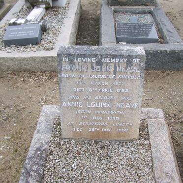NEAVE Frank John 1872-1952 &amp; Annie Louisa BENNEWITH 1870-1952