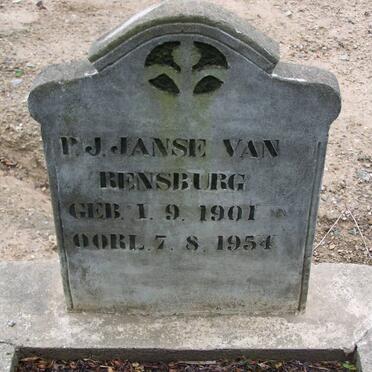 RENSBURG P.J., Janse van 1901-1954