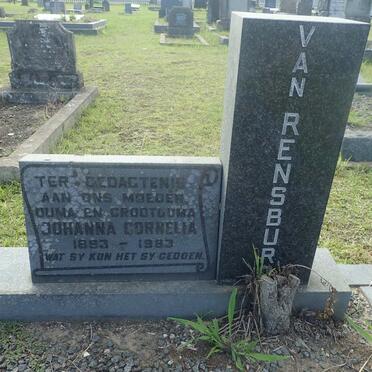 RENSBURG Johanna Cornelia, van 1893-1983