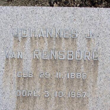 RENSBURG Johannes J., van 1886-1957