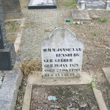 RENSBURG H.M.M., Janse van nee GERBER 1879-1949