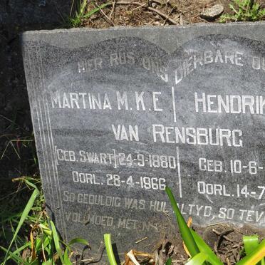RENSBURG Hendrik C., van 1895-1961 & Martina M.K.E. 1880-1966