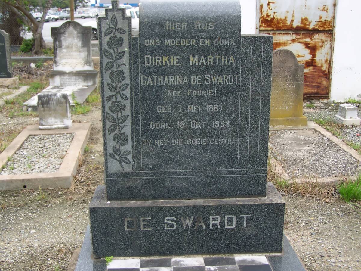 SWARDT Dirkie Martha Catharina, de nee FOURIE 1887-1953